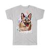 Gift T-Shirt : German Shepherd Fusion Colorful Dog Pet Animal CuteWatercolor