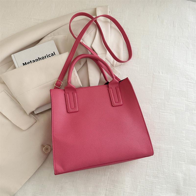 Stylish Pu Tote Bag For Women Large Capacity Shoulder Crossbody Bag Summer Fashion