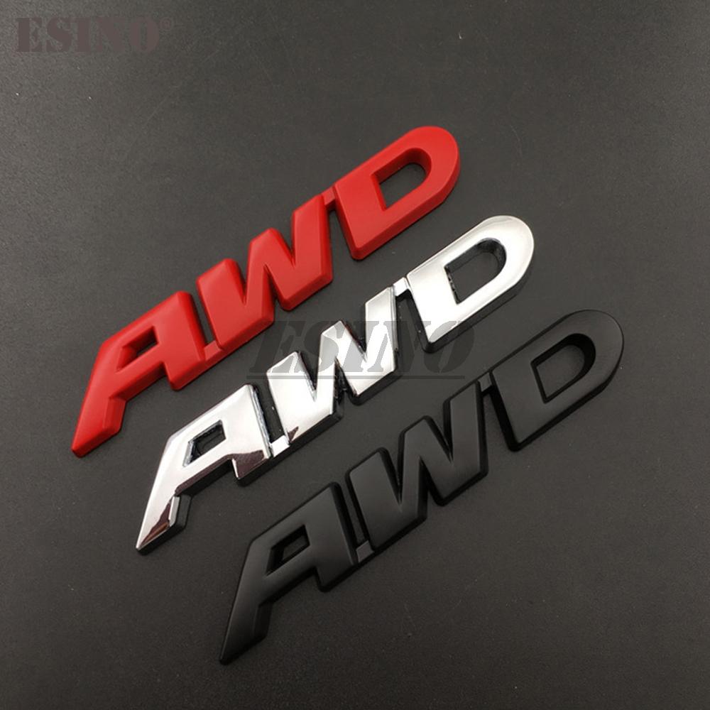 3D V6 AWD Car Metal Alloy Trunk Fender Adhensive Badge Body Tailgate Displaceme Emblem For Toyota Highlander V6