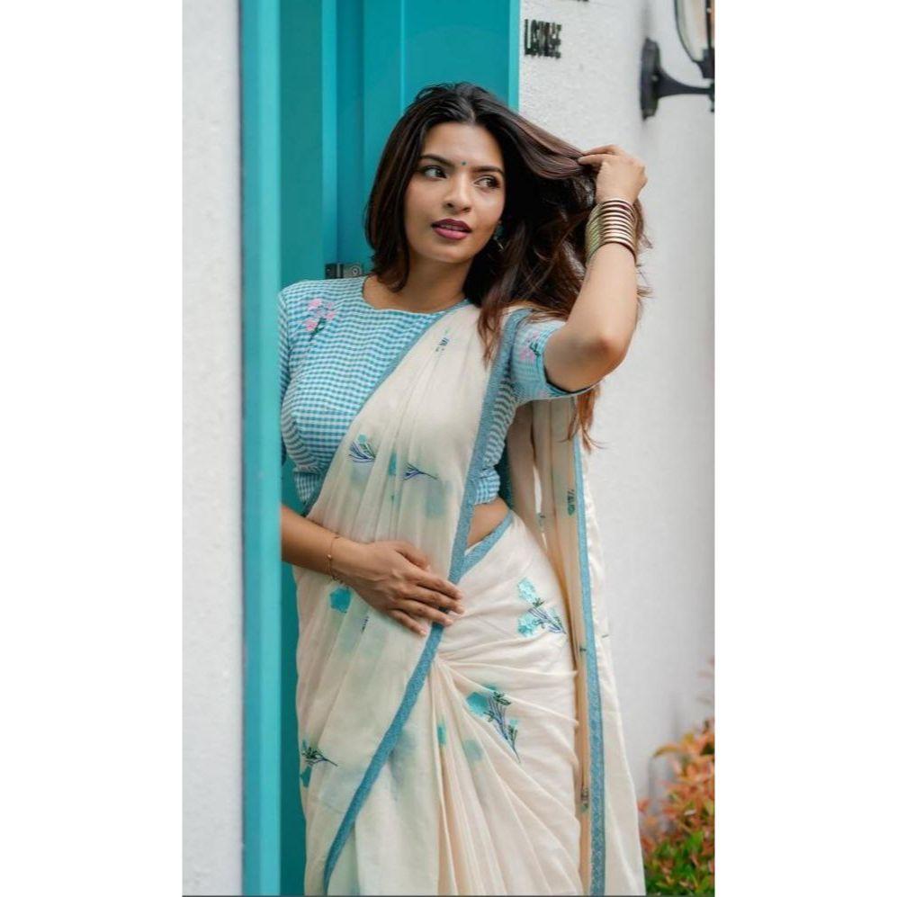 New stylish casual saree for women