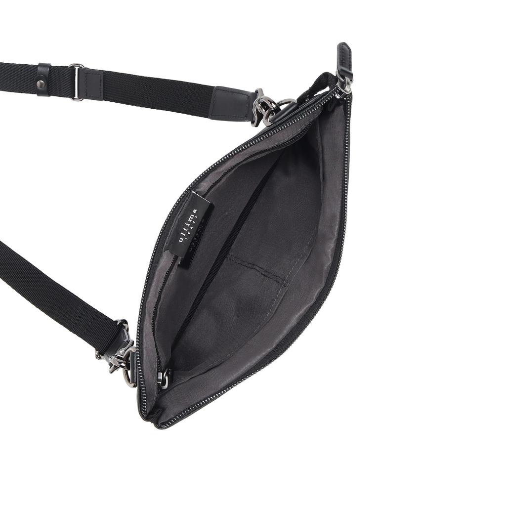 [ultima] Genuine Leather Men's Sacoche Bag, Made with Durable Smooth Leather and Easy-Care PU Synthetic Leather, Fits A5 Size [Dino] No. 68170