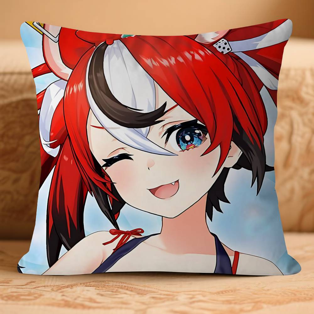 Anime H-Hakos B-Baelz-HololiveS Pillow Case Removable Washable Cushion Cover – All-Season Soft Linen