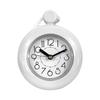 Runde Badezimmer-Wanduhr mit wasserdichtem Design, geräuscharmem Uhrwerk, weißem ABS-Gehäuse, Aufhängeschnur, gut ablesbare Zeitanzeige für Küche, Schlafzimmer, Arbeitszimmer