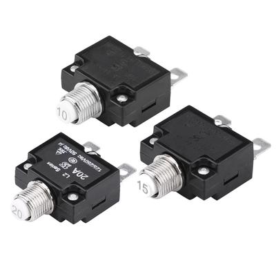 AC 125/250V 10A/15A/20A Reset Thermal Switch Push Button Circuit Breaker Over Current Overload Protector for Generator