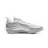 Li Ning Dämpfend Rutschfest Abriebfest Atmungsaktiv Rückprall Grip Niedrig geschnittene Basketballschuhe Herren Silber ABAV045-15