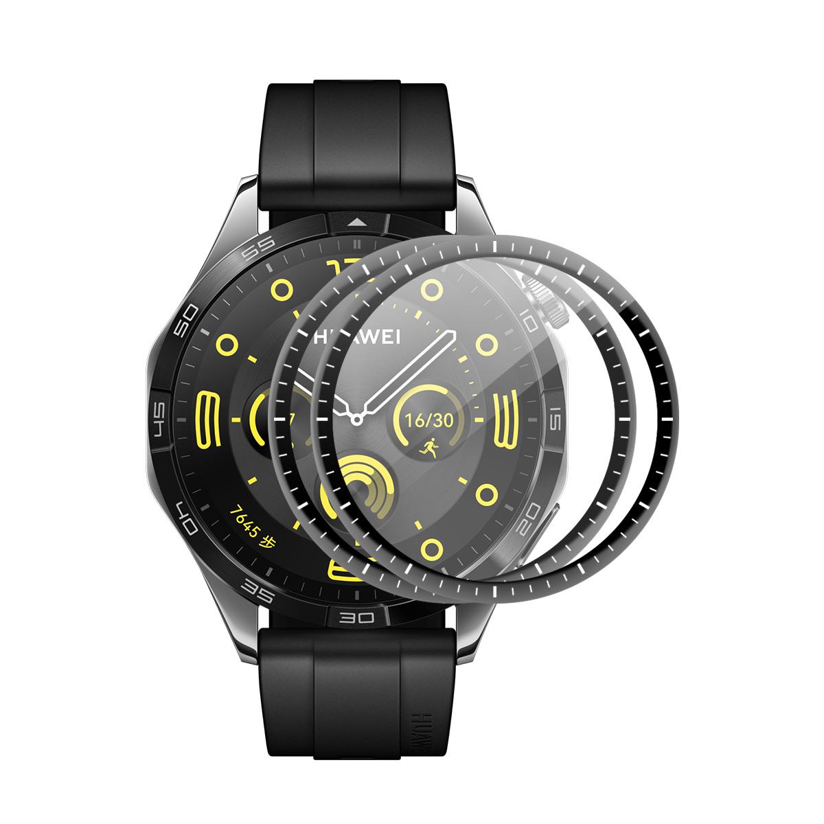 

For Huawei Watch GT 5 46mm 2Pcs Screen Protector ENKAY HAT PRINCE 3D Curved PC + PMMA Ultra Clear Film A