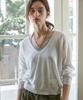 HAINT Luen Deep V_Neck Knit 3Col_Ivory