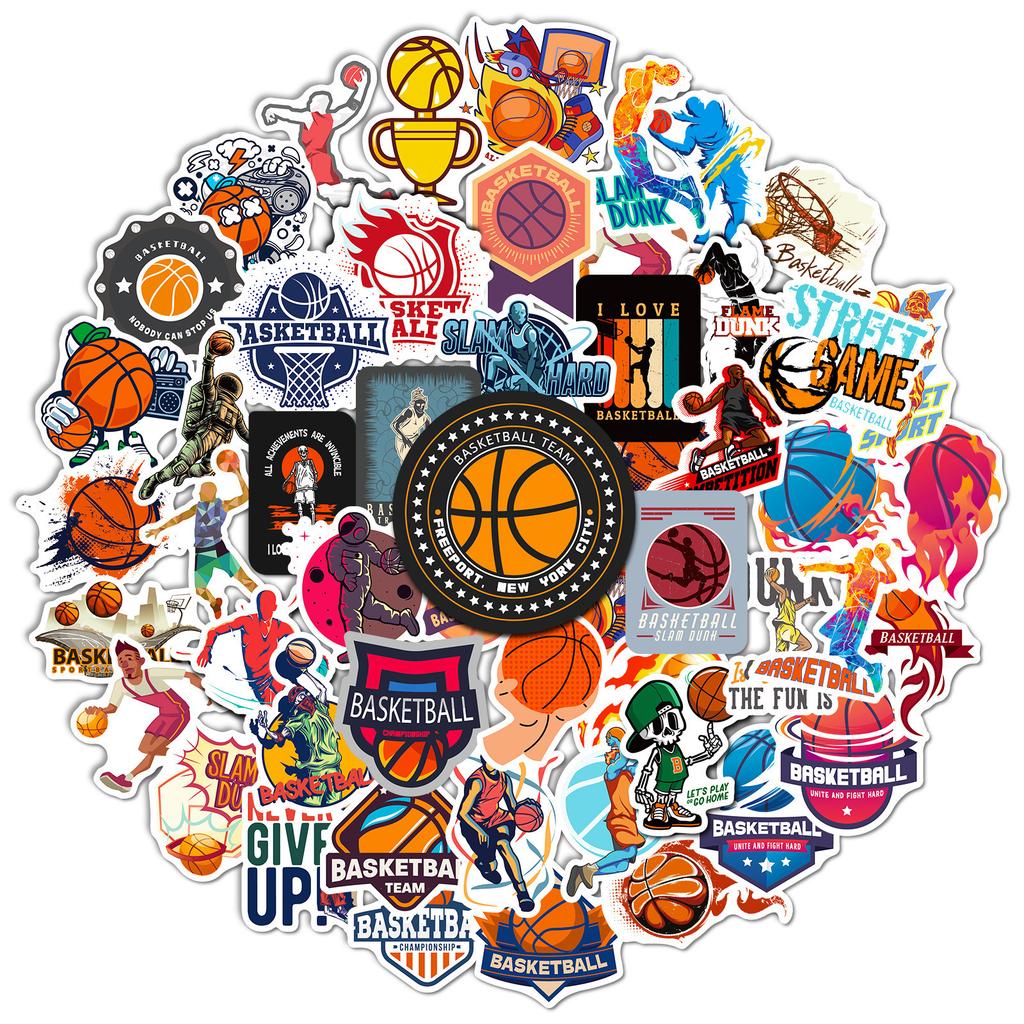 50 Doodle Basketball Stickers American New Sports NBA Basketball Star Stickers