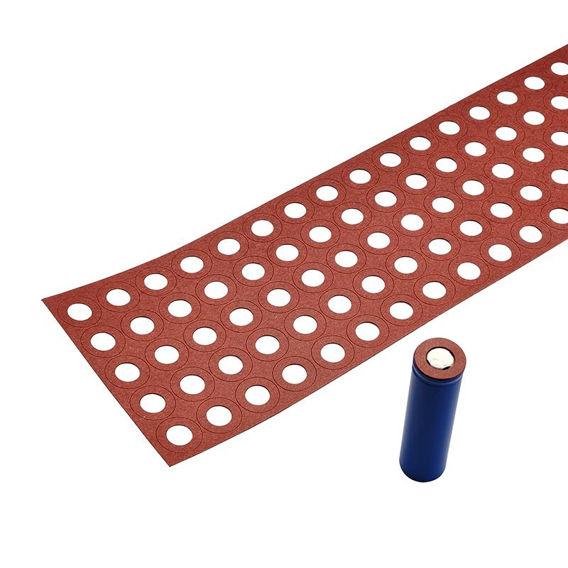 200 Stück 18650 Batterie Isolator Isolierring Klebekartonpapier Rot