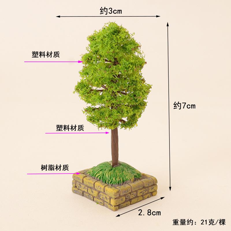 Doll House Mini Garden Simulation Cherry Blossom Willow Tree Landscaping Plant Ornaments Micro Landscape Sand Table Scene Prop Model