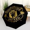 Manchester Crest Portable Automatic Umbrella Folding Umbrella with 8 Ribs Foldable Design Travel Essential Vibrant Pattern Umbrella