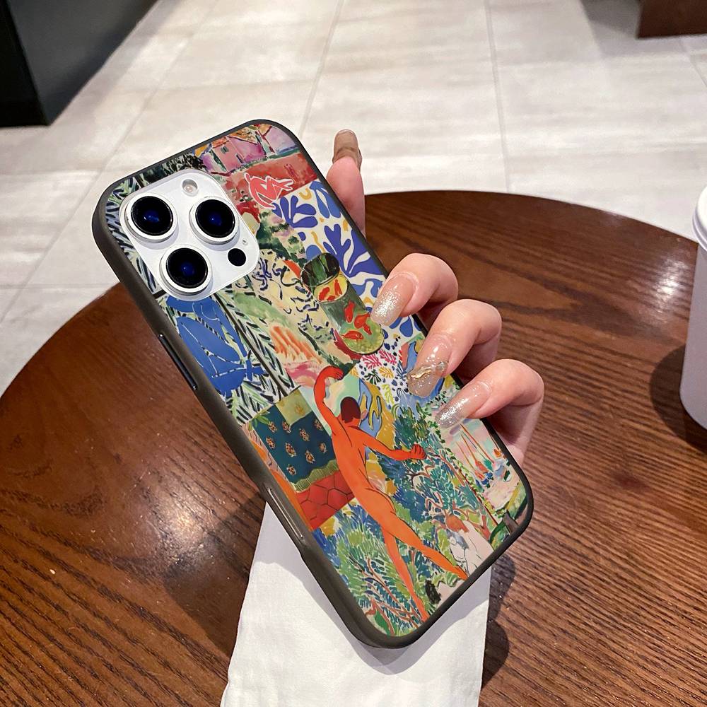 Henri Matisse Art Painting Phone Case Corrugated Pattern Phone Case For iPhone 17 Air 16 15Plus Pro Max Matte Shockprooof Cover