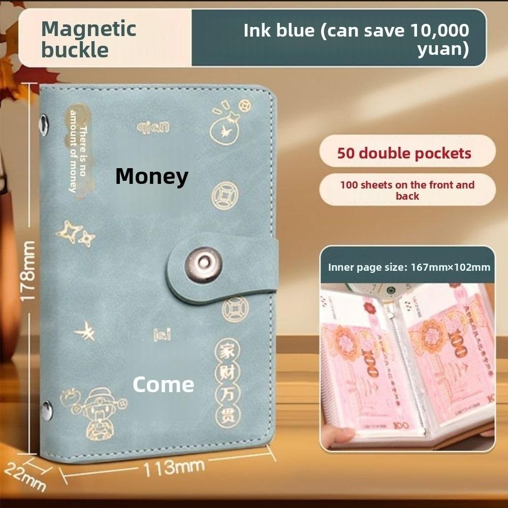 Waterproof 50 Envelopes Money Saving Challeng Large Capacity Cash Storage Book