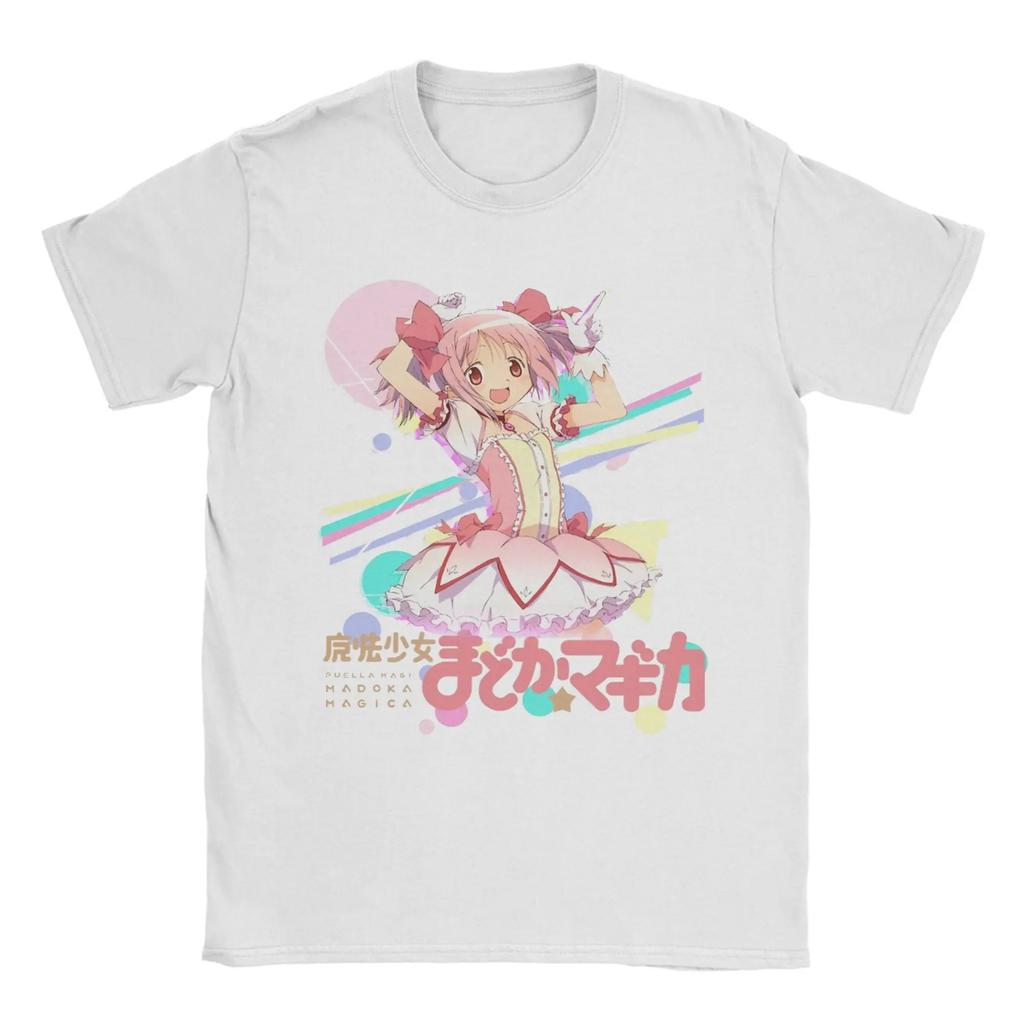 Puella Magi Madoka Magica Colorful Pop Kawaii Anime Cotton TShirt Loose Fit for Magical Girl Comfortable Fashion Tshirts