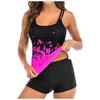 Two Piece Printed Women's Swimsuit With Breast Cushion Swimsuit Women's Oversized Swimming Assembly Shorts