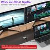Bi Directional 8K USB C Switcher USB C Switch 2 in 1 Out / 1 in 2 Out - Type C KVM Switch Splitter for 8K@60Hz/4K@120Hz Video Transfer + 100W