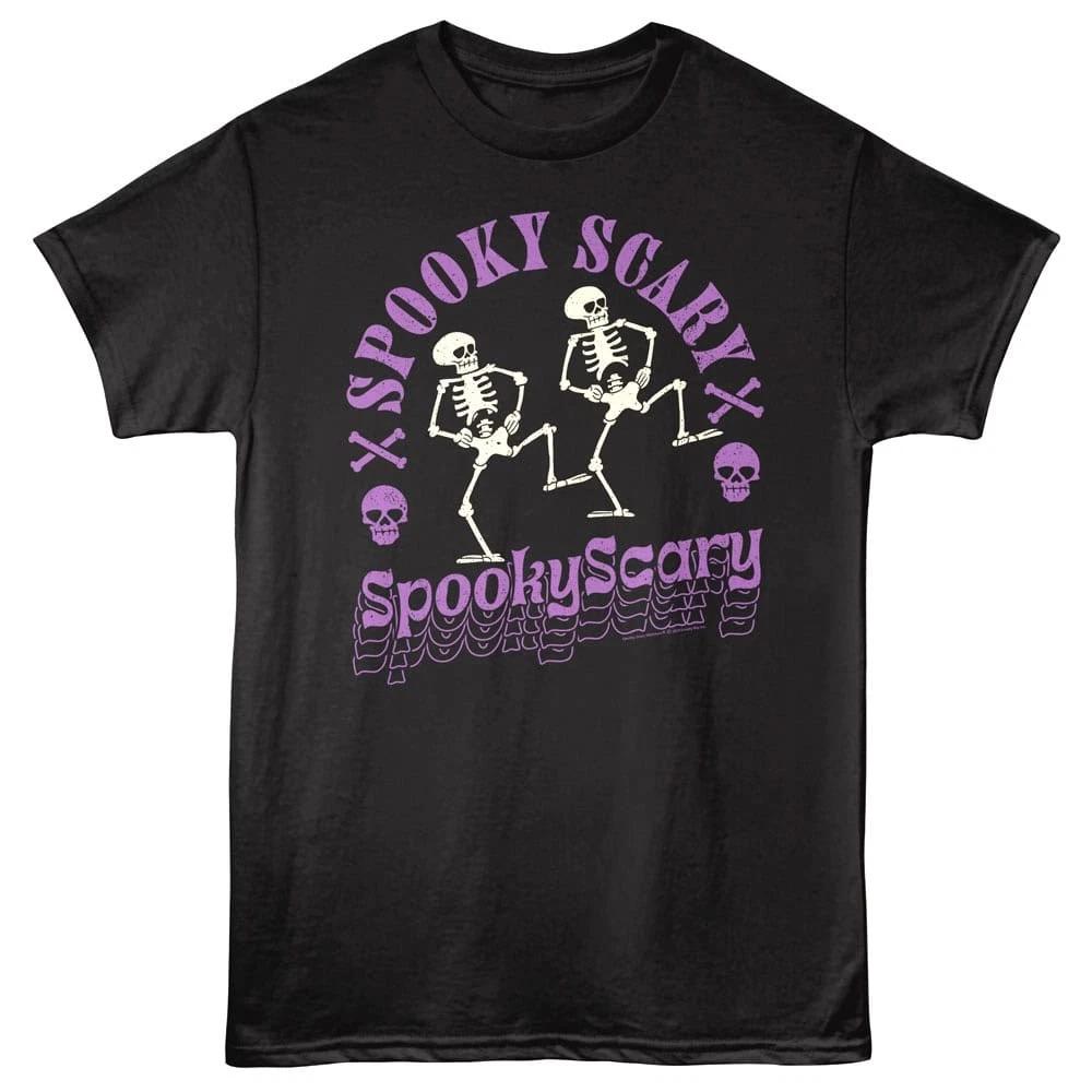 Spooky Scary Skeletons Dancing Men s T Shirt XL