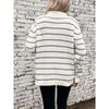 Women's Autumn and Winter Knitwear European and American Foreign Trade Casual Pullover Chenille Striped Sweater