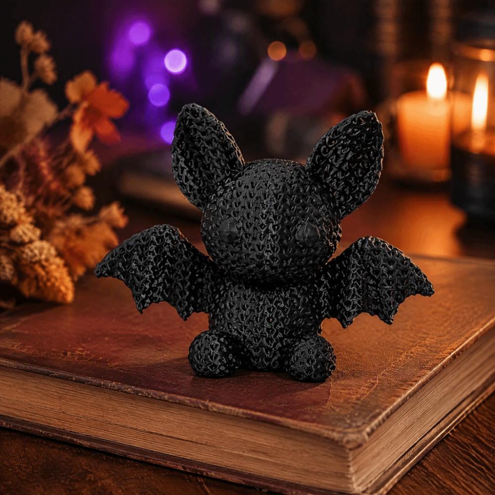 3D Printed Halloween Bat Sculpture Gothic Dark-Style Bat Statue Bookshelf