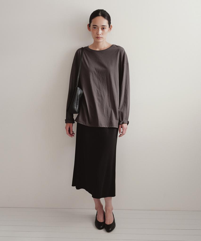 BLANKROOM HER Haze Long Sleeve Tee_Burnt Charcoal