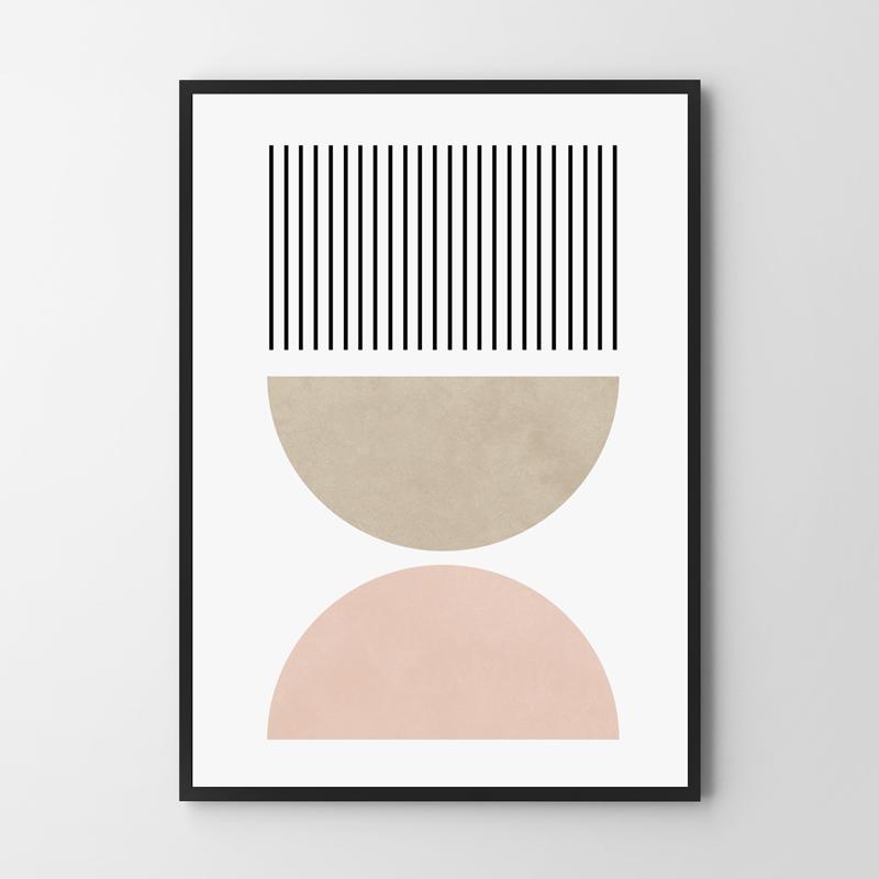 Poster Geometric Posters Pink Colors
