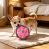 Plush Dog Flying Disc Squeaky Flower Dog Chew Toy with Rope Circle Interactive Fetch Toy for Large Small Dogs