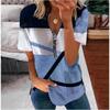 EastRogue Women's Fashion Casual Summer Print Short Sleeve Zip Collar Loose Blouses & Shirts