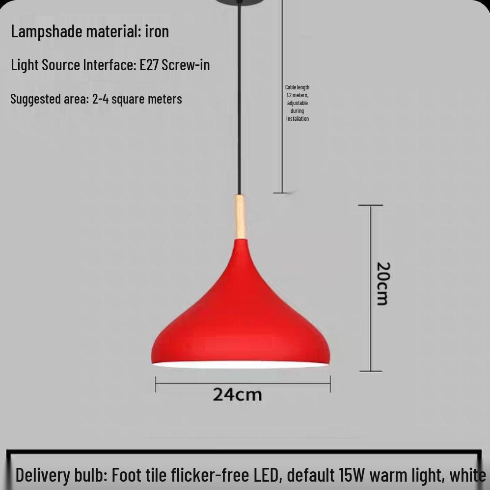

Red Retro Nordic Industrial Chandelier - Ideal for Milk Tea Shops, Bars, Restaurants, and Cafes.
