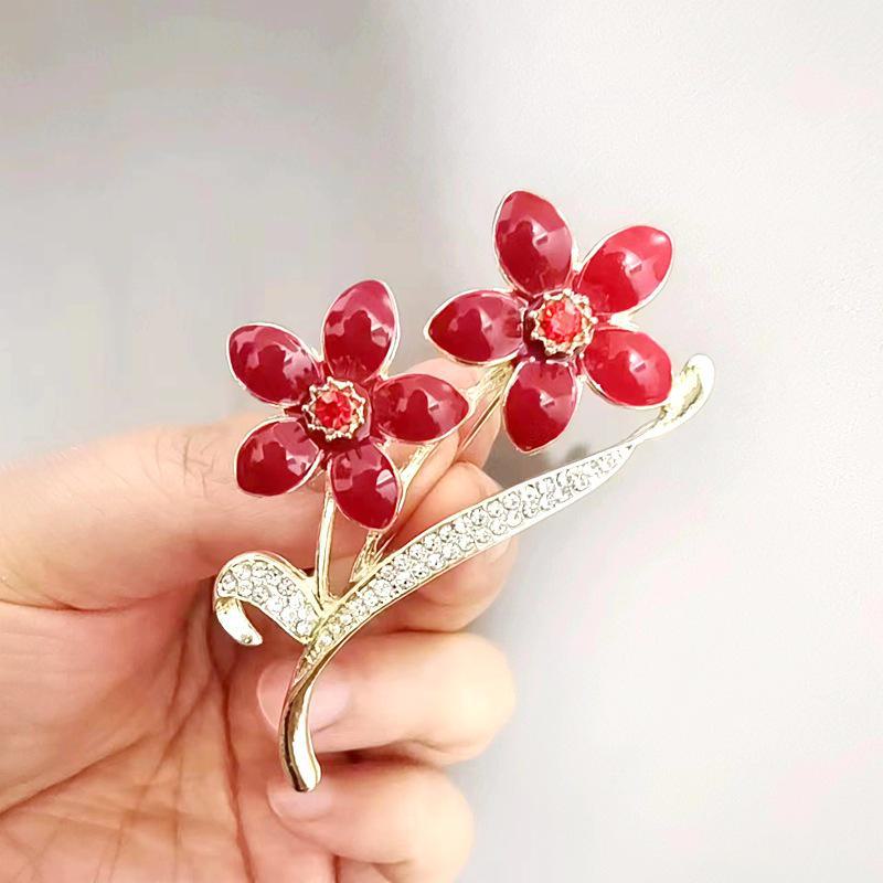 High-End Pearl & Rhinestone Butterfly Brooch for Women's Fashion Suits and Scarves