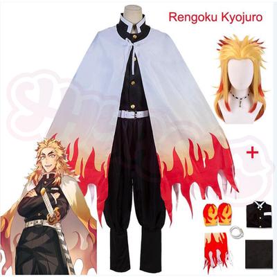 Anime Vlak Mugen Demon Slayer Rengoku Kyojuro Cosplay Kostýmy Kimetsu No Yaiba Župan Obleky Pre Dospelých Deti Parochne Cos Oblečenie Párty