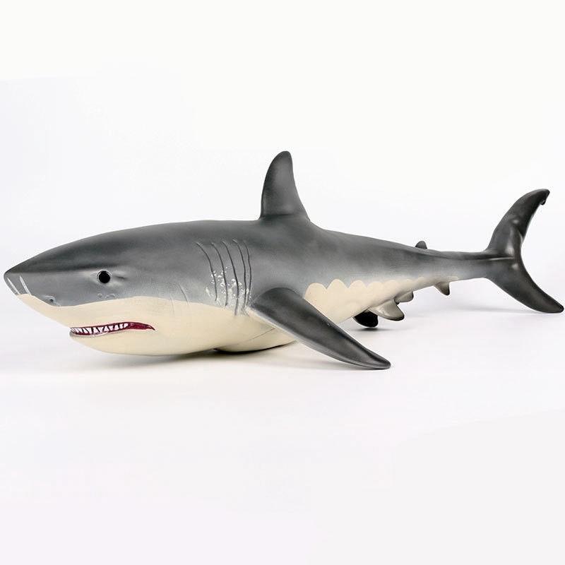 62.5cm Large Size Megalodon Great White Shark Simulation Animal Model Toy For Kids