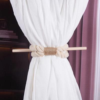 Solid Wood Sticks Curtain Tiebacks Simple Curtain Straps Durable Curtain Binding Rope  Bedroom