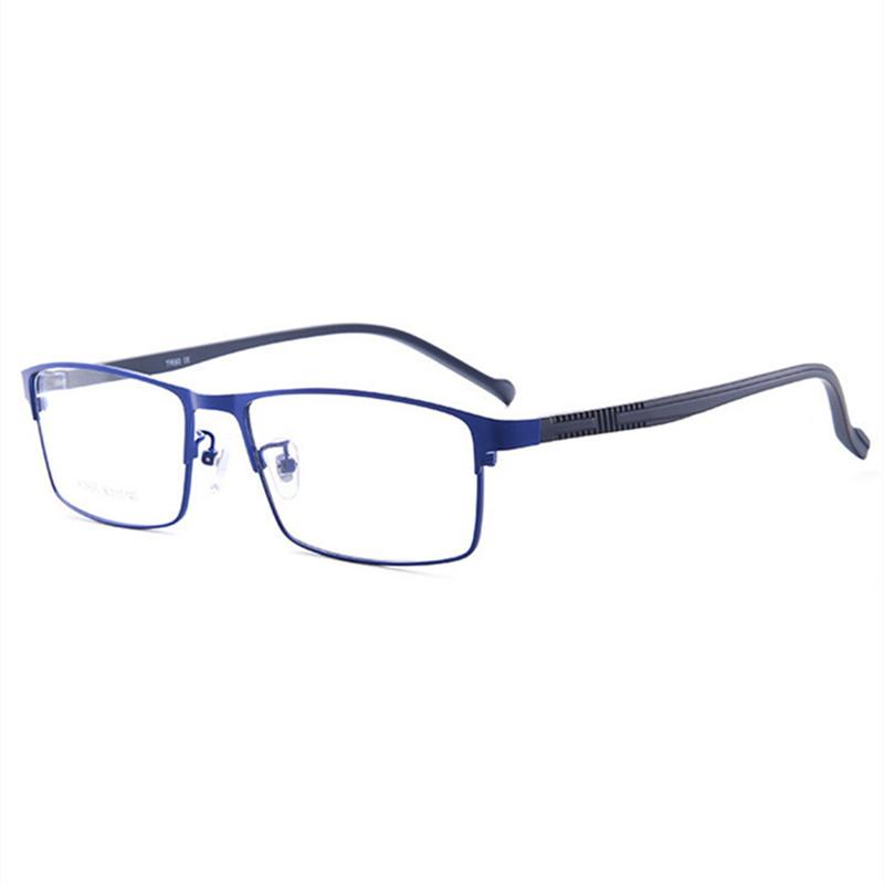 Men'S Business Computer Gaming Anti Blue Light Anti-Fatigue Reading Glasses Unisex Metal Alloy Glasses Frame Optical Eyewear+150