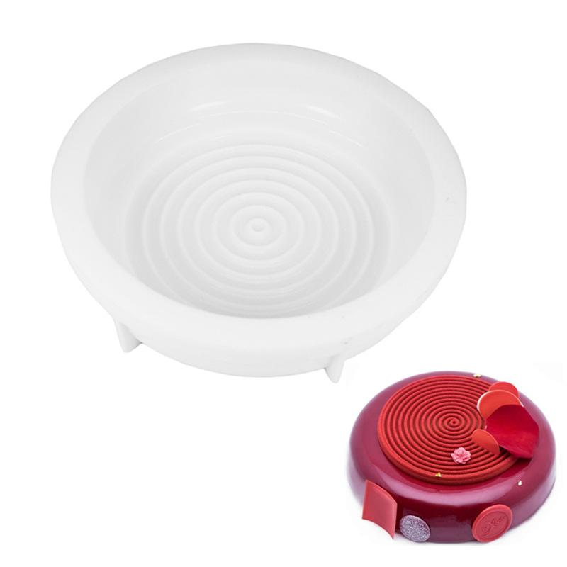 Round Wave Silicone Cake Mold Baking Art Mousse Decorative Mat Mold