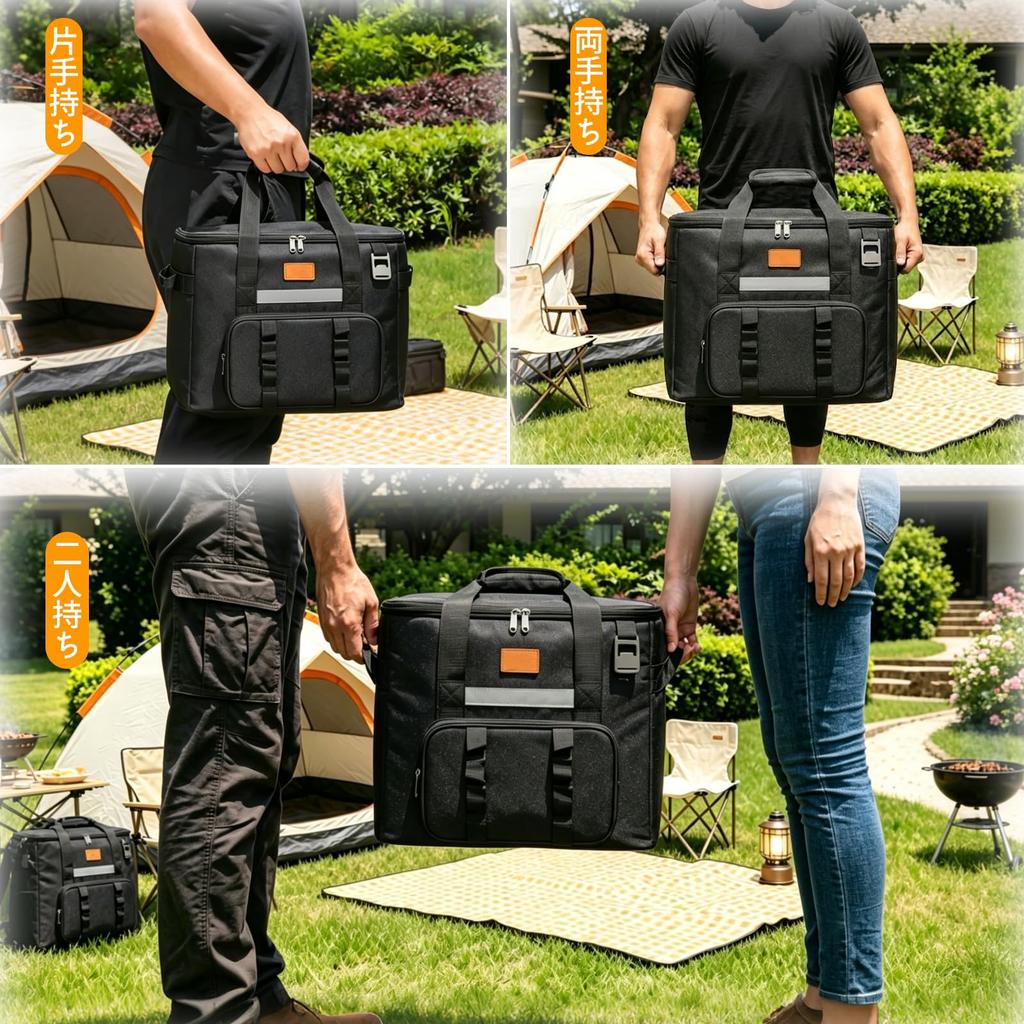 Smilefoot Cooler 40L Large Insulated Foldable for Storage Box, Capacity, Bag,