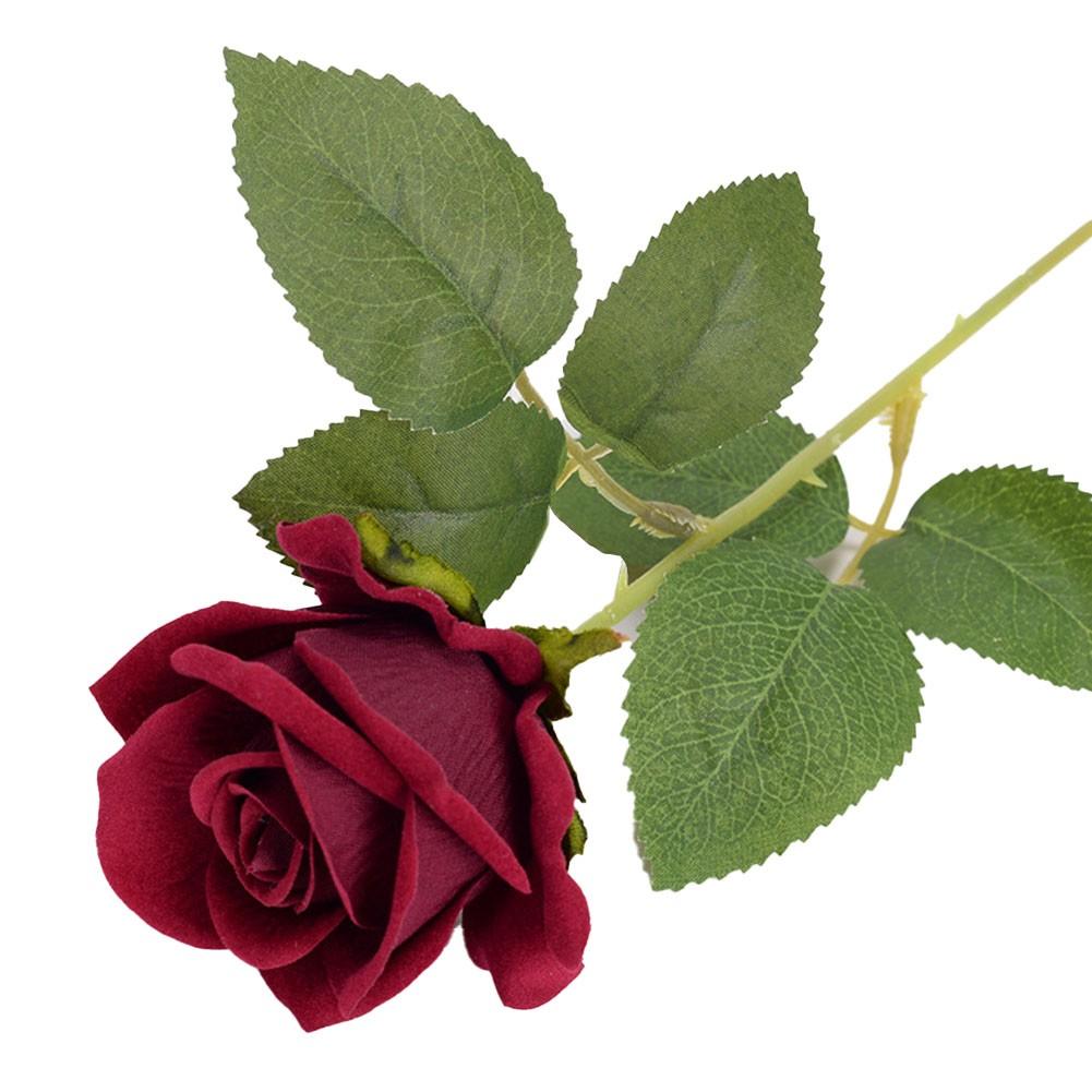 Adjustable Stems Home Decor Flower Wedding Flower Artificial Velvet Rose
