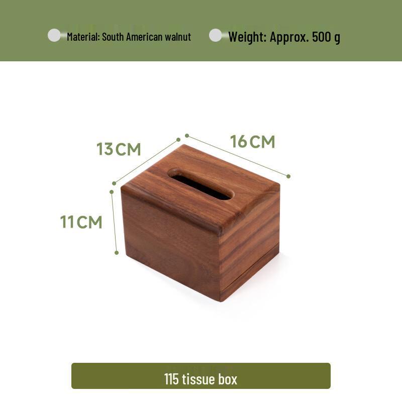 Handmade Walnut Wood Desktop Tissue Box