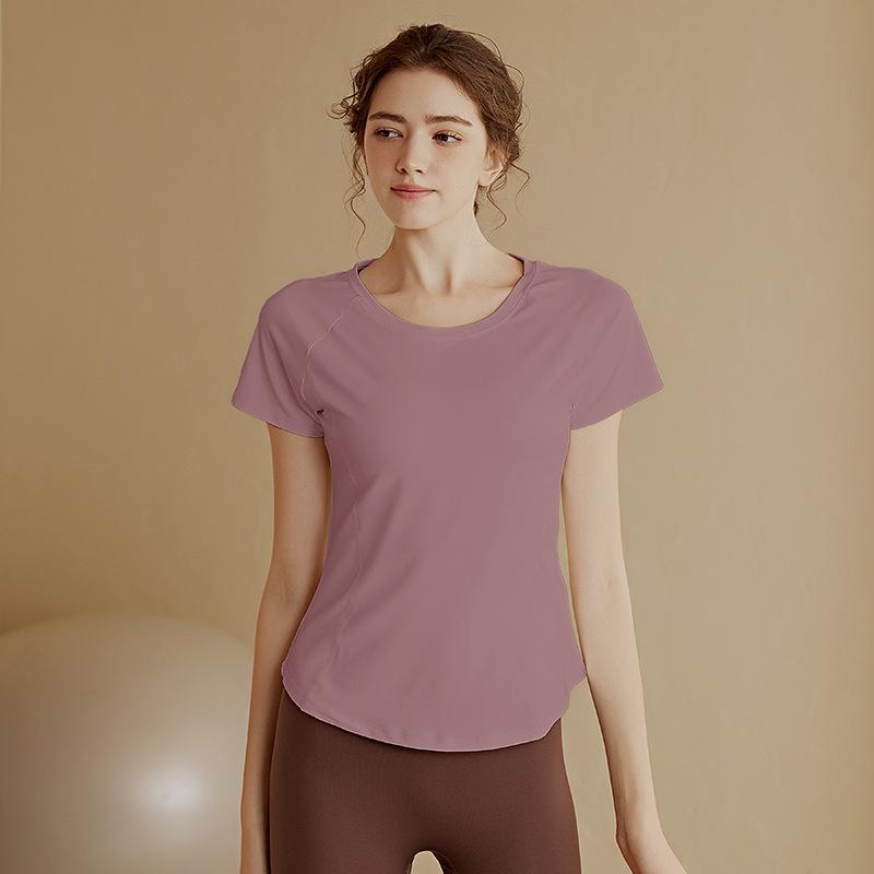 

Women s High-End Quick-Dry Running T-Shirt - Slim Fit Yoga & Pilates Short Sleeve L (110-125 kg)