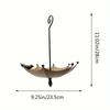 Hanging Bird Feeder and Bath Umbrella Shaped Wild Bird Tray for Outdoors Hummingbird Feeder for Outside Metal Water Bowl Garden