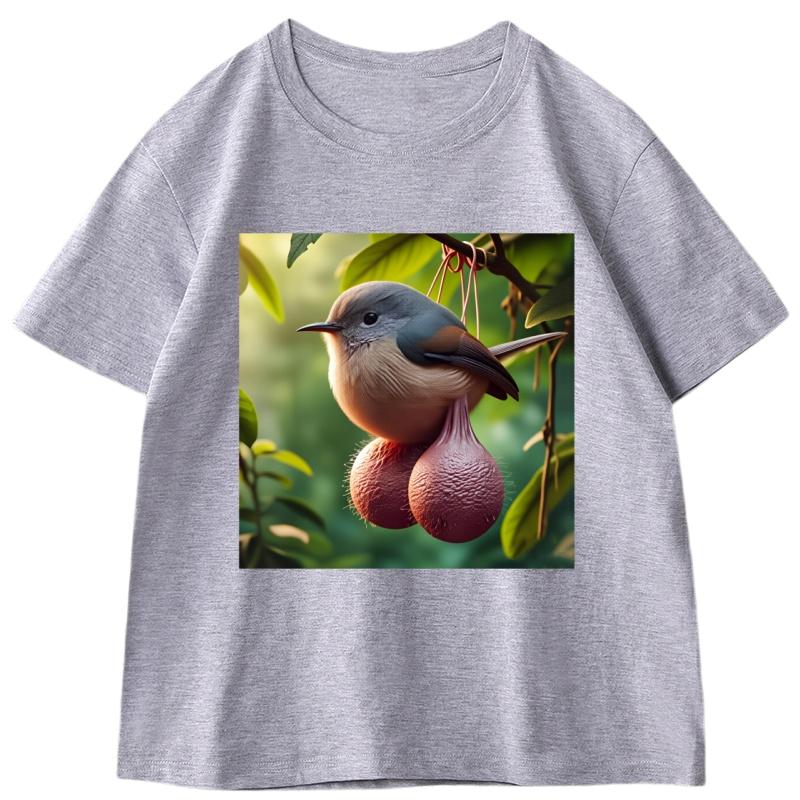 Ball Bird Gag T Shirt Unisexs and Womens Fun RoundNeck ShortSleeve Shirt Streetwear Casual HighQuality TShirt Yk Ins Clothes