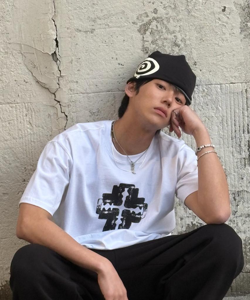 AMOU Razor Cross Half T-Shirts White