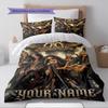 Name Custom Band Poster Aerosmith Pattern Bedding Set Quilt Cover Pillowcase Home Decor Gift (1 * duvet cover + 2 * pillowcase, without core)