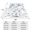 Soccer Theme Flannel Throw Blanket White Cartoon Soccer Ball and Field Design Warm Blanket For Boys Living Room Sofa Bed Decor