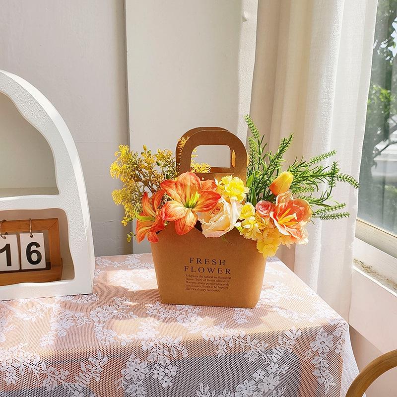 

Realistic Faux Flower Tote Bag - Decorative Display & Photo Prop