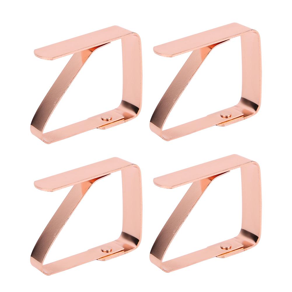 4Pcs Stainless Steel Table Cloth Cover Clips Anti Slip Tablecloth Holder Clamps