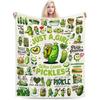 Cute Kitten Cartoon Flannel Throw Blanket Multi Cat Floral Paw Print Soft Warm Blanket for Cat Lover Girl Bedroom Sofa Gift