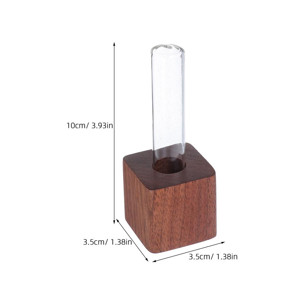 Magnetic Wooden Test Tube Flower Vase Glass Minimalist Propagation Station Fridge Locker Office Mini Planter Locker Mini Planter