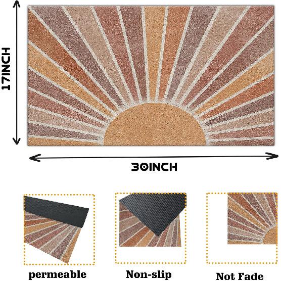 Welcome Mat Boho Door Mat Welcome Mats for Front Door Doormat 17x30 Inch Indoor Entrance Welcome Matt Outdoor Mats for Front Door Doormat Outdoor
