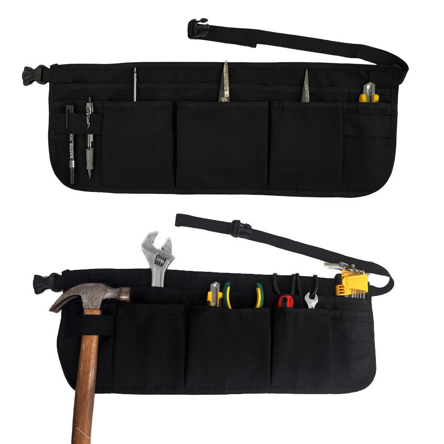 Tool Apron With 12 Pockets Waterproof Adjustable Utility Waist Apron For Builders Carpenters Heavy Duty Work Apron Perfect For Tools And Accessories
