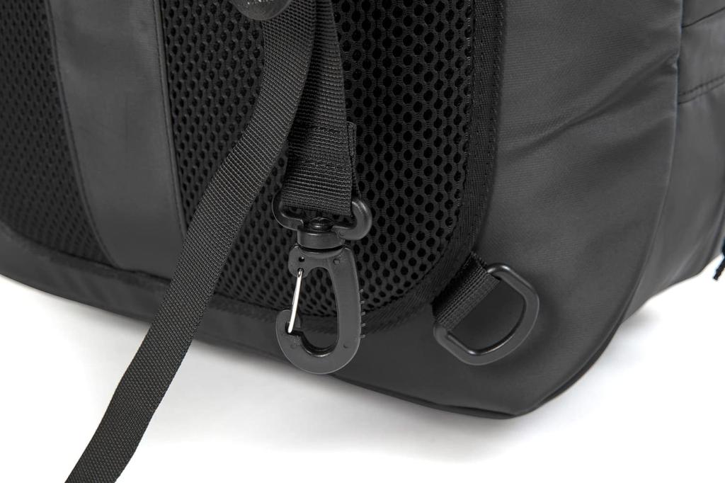 NOTIVECANTERA KUALA BIG BACK PACK, Men's Large Capacity Waterproof Backpack with Water-Resistant Zipper, Nylon and PVC, NCPA-20, Black